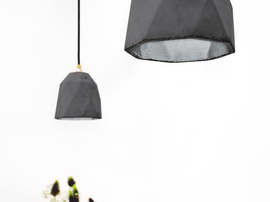 [T1] [T2] [T3] Concrete Pendant Light Triangle