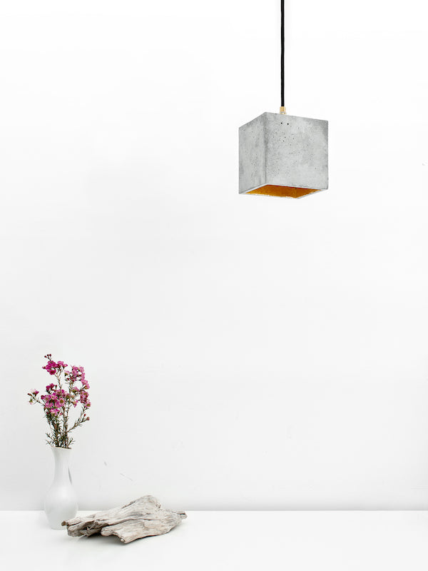 [B1] Pendant Light Grey Cubic