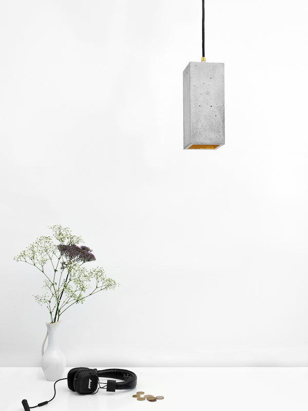 [B2] Pendant Light Grey Rectangular