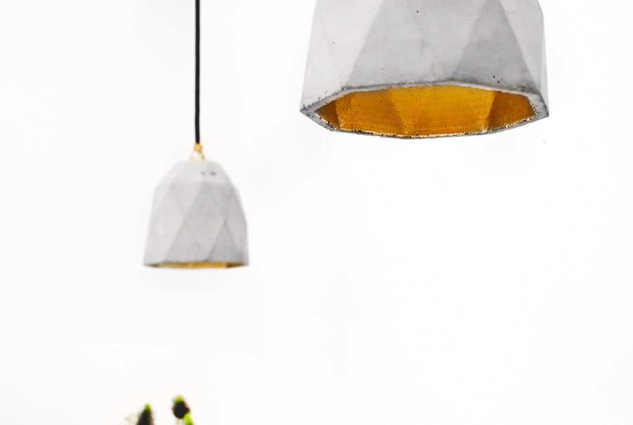 [T1] [T2] [T3] Concrete Pendant Light Triangle