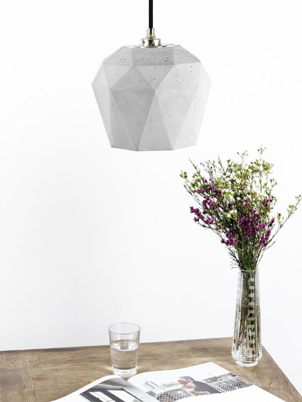 [T1] [T2] [T3] Concrete Pendant Light Triangle