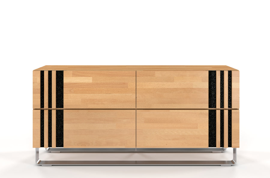 KIELCE Chest of Drawers - Beech Wood