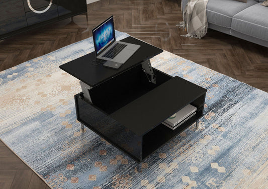 EVA Black Extendable Coffee Table 75CM