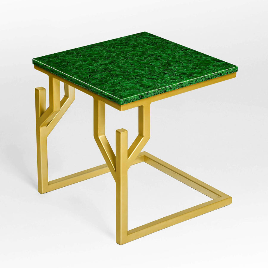 CORAL BAY Glass Ceramic Side Table