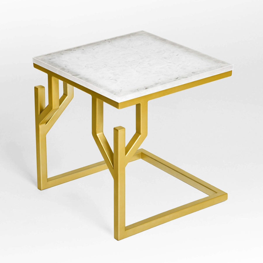 CORAL BAY Glass Ceramic Side Table