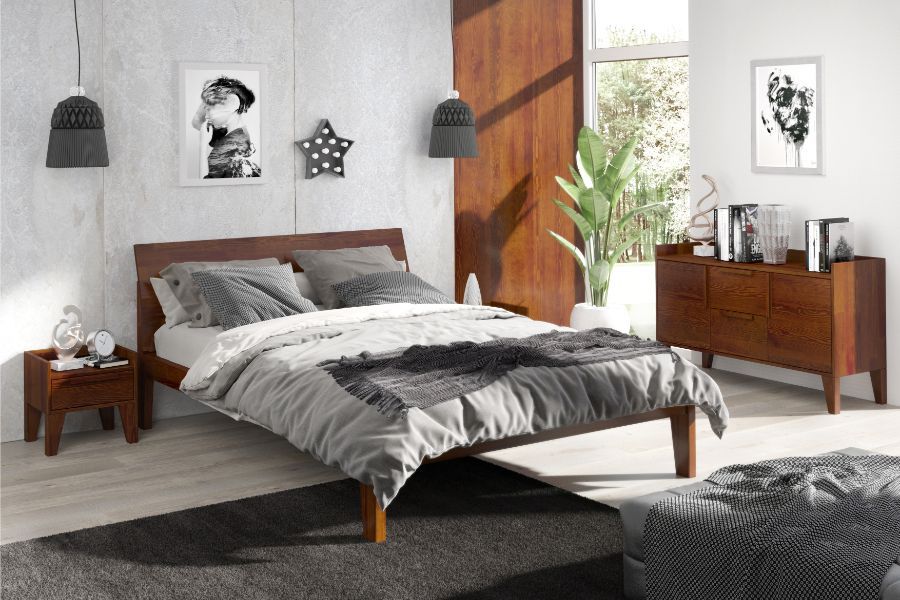 AGAVA Walnut Bed