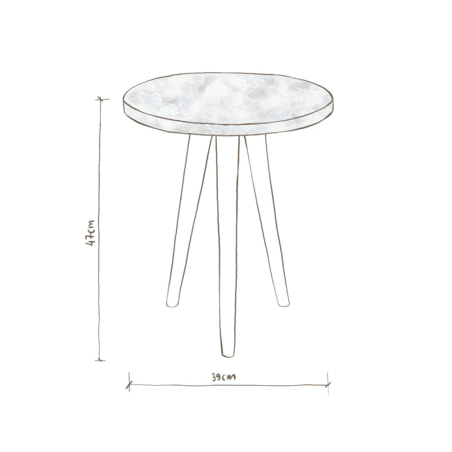 REYKJAVIK Glass Ceramic Side Table