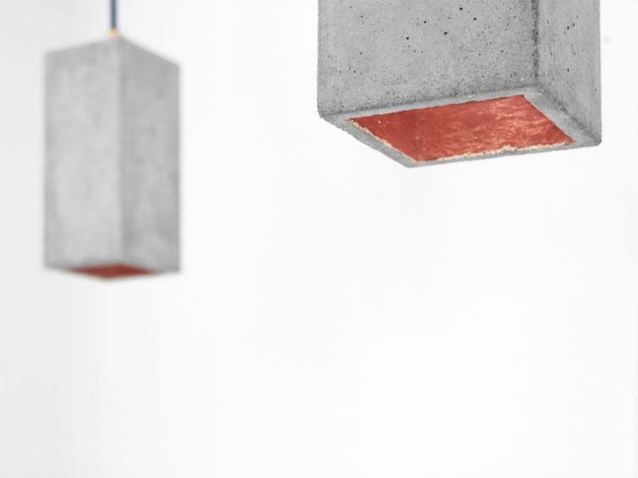 [B2] Pendant Light Grey Rectangular