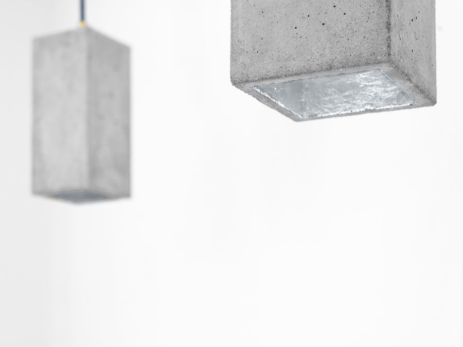 [B2] Pendant Light Grey Rectangular