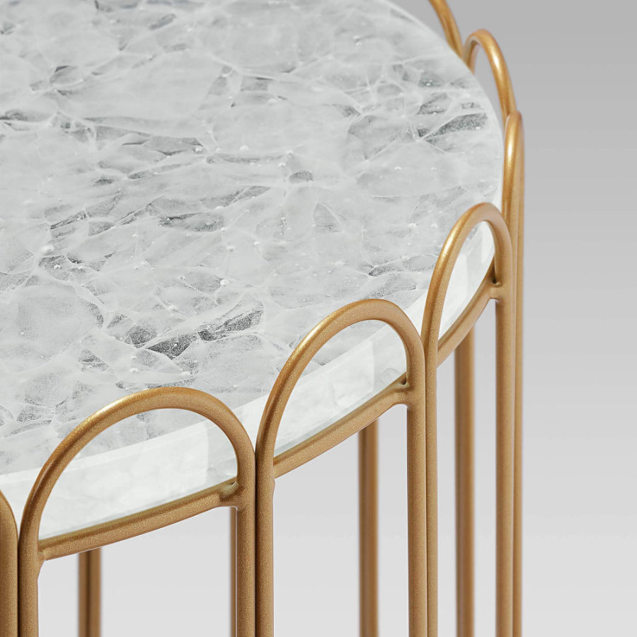 LONDON Glass Ceramic Side Table