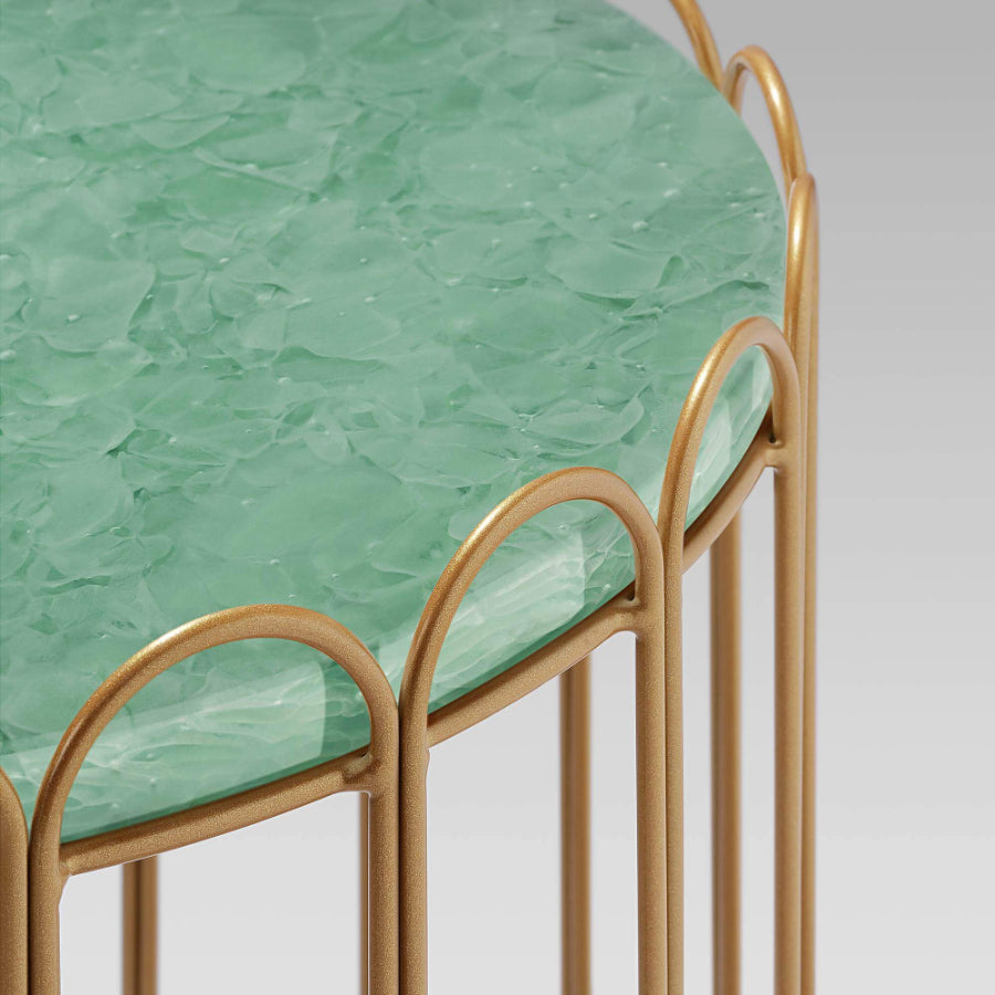 LONDON Glass Ceramic Side Table