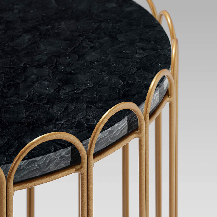 LONDON Glass Ceramic Side Table