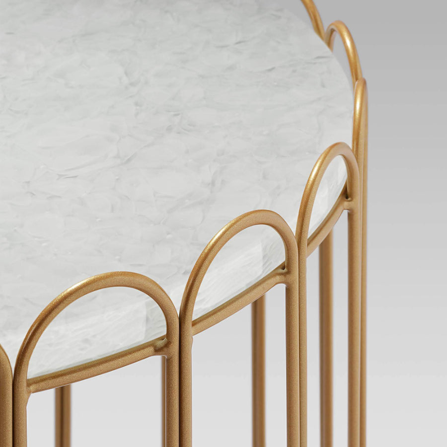 LONDON Glass Ceramic Side Table