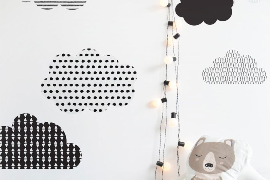 SCANDINAVIAN CLOUDS Wall Sticker SET