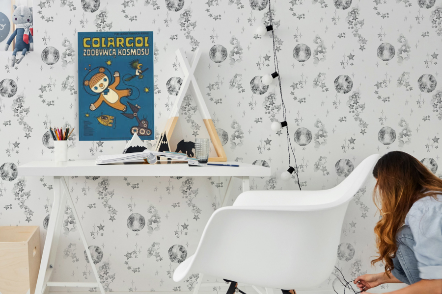 WHITE UNIVERSE Wallpaper 50x280CM