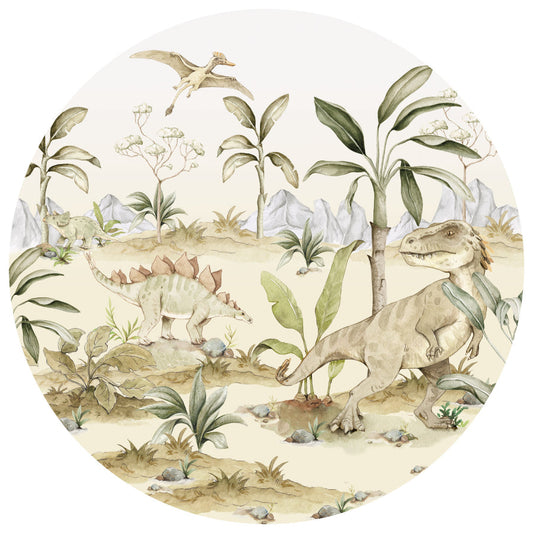 DINO World In A Circle Wall Sticker For Boys