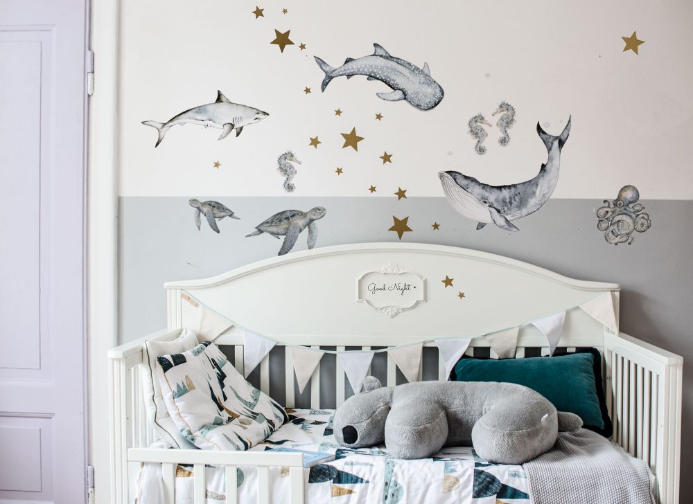 HAPPY Ocean Wonderland Wall Sticker 70x70CM