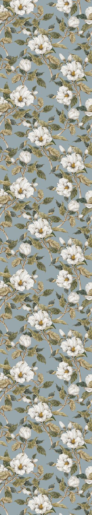 Magnolias Blue Wallpaper