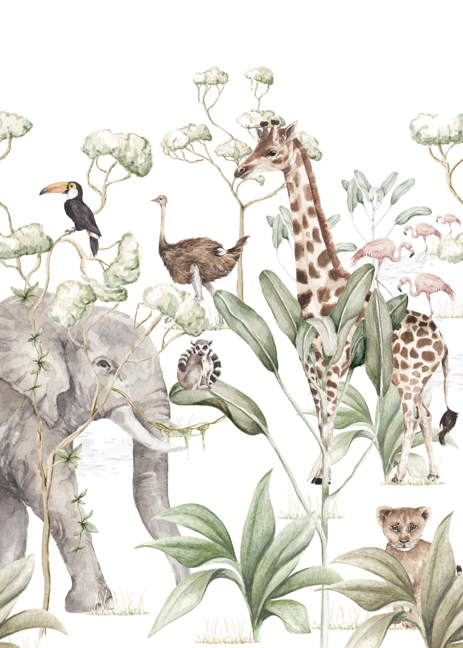 SAVANNA Adventure Set Wallpaper 200cm wide