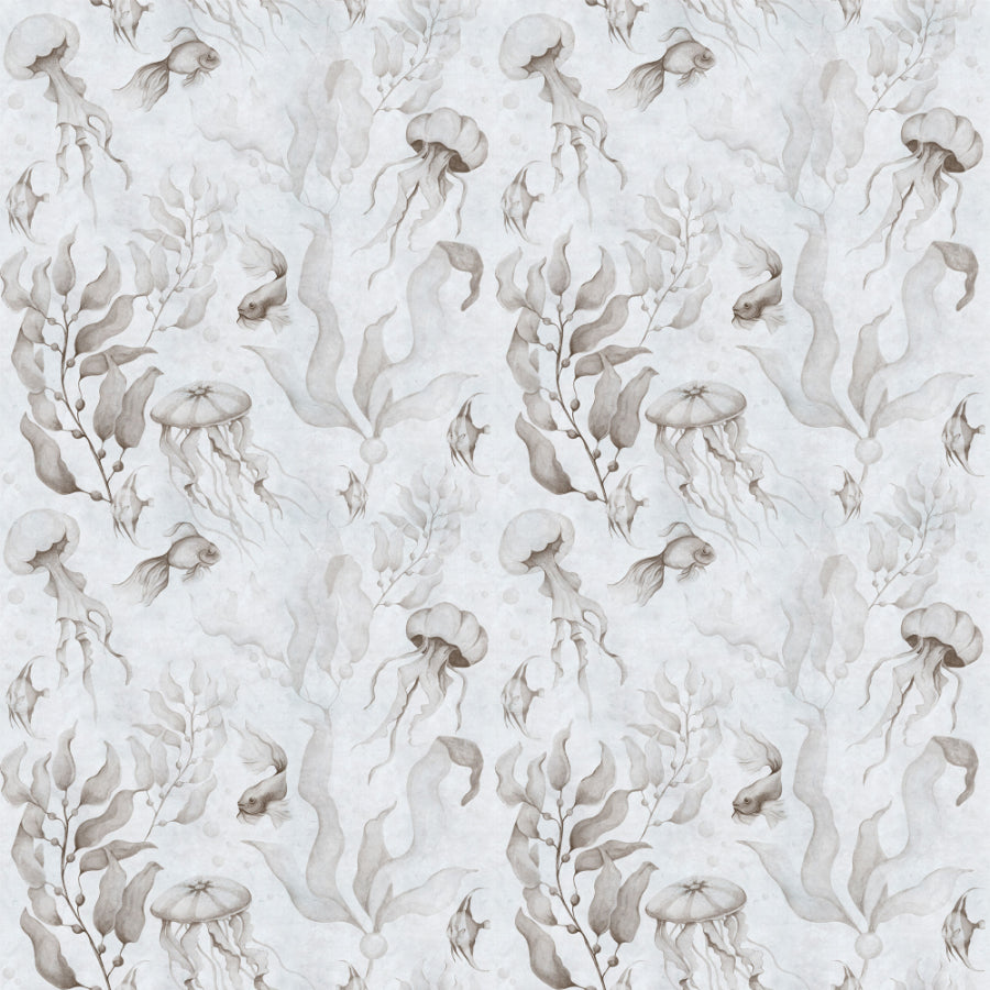 MAGIC Of The Ocean Creamy Vintage Small Wallpaper