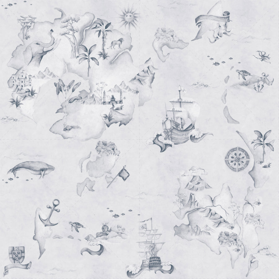 MAP Stories From The Sea Blue Wallpaper