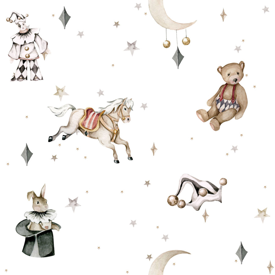 FRENCH Characters In The Light Sky / Toys From The Attic Wallpaper