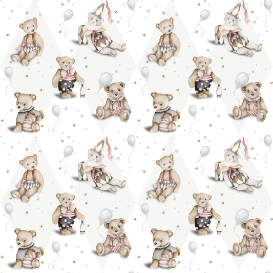 TEDDY Bear French Small / Toys From The Attic Wallpaper 