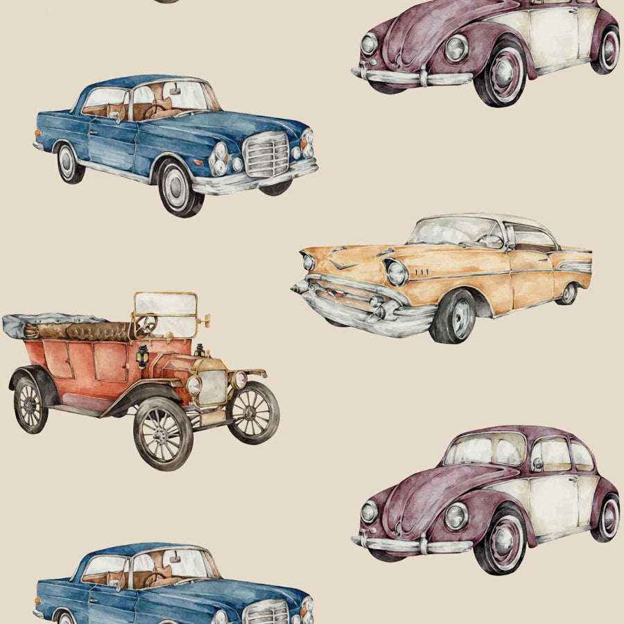 CARS Sunny Beige / Industrial Evolution Wallpaper