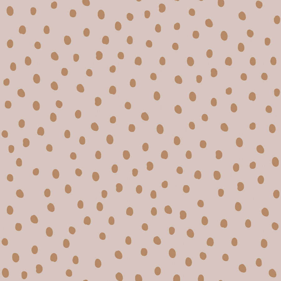 SIMPLE Irregular Dots on Powder Pink Cinnamon Wallpaper