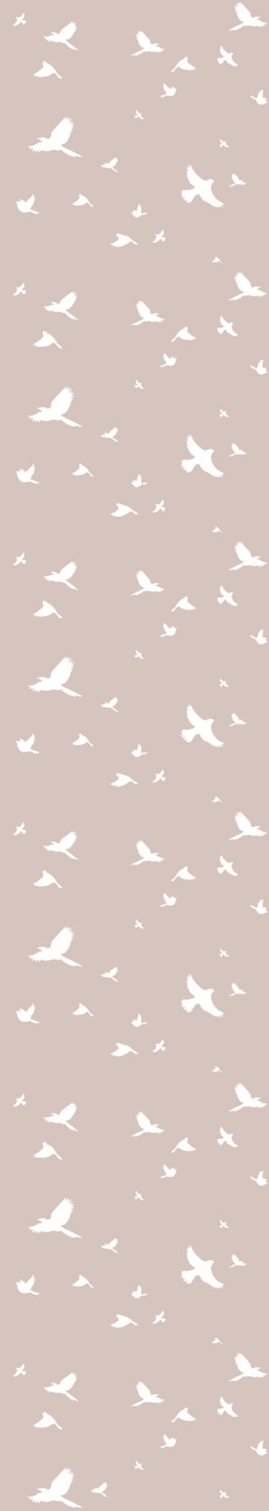 Imagine de fundal SIMPLE Birds on Powder Pink