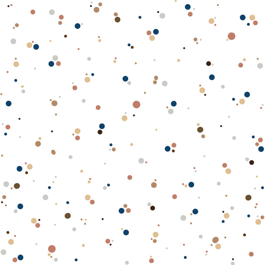 SIMPLE Dots - Tapet Minimini Cinnamon Blue