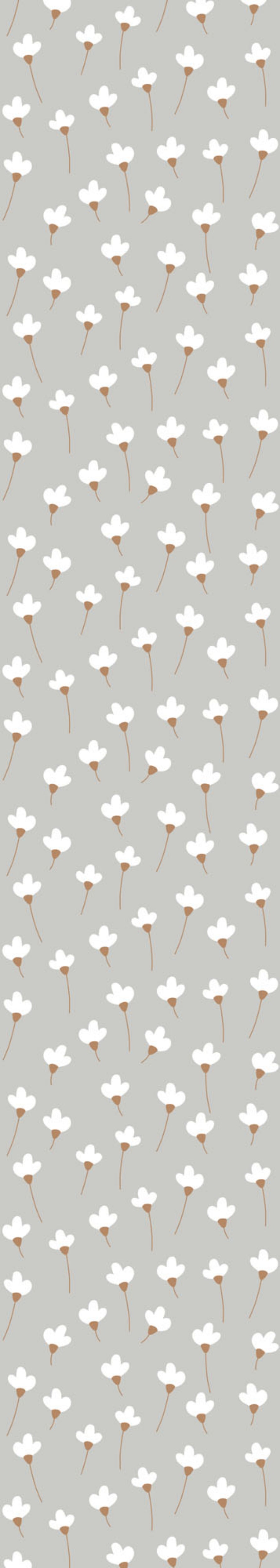 SIMPLE Daisies On Grey Wallpaper