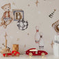 TEDDY Bears Beige / Toys from the attic Wallpaper