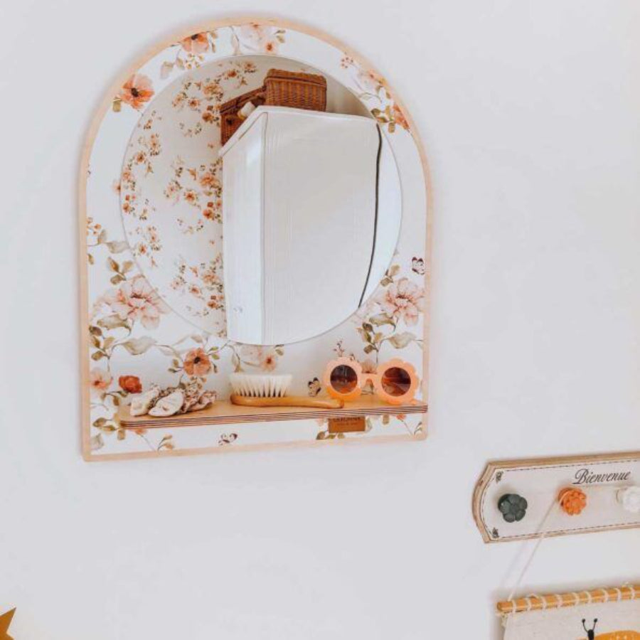 VINTAGE Floral Mirror