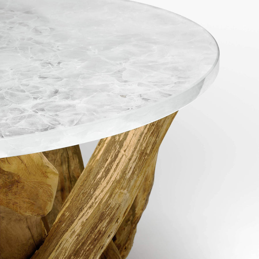 LAKETAHOE Glass Ceramic Coffee Table