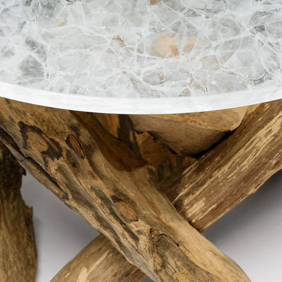 LAKETAHOE Glass Ceramic Coffee Table