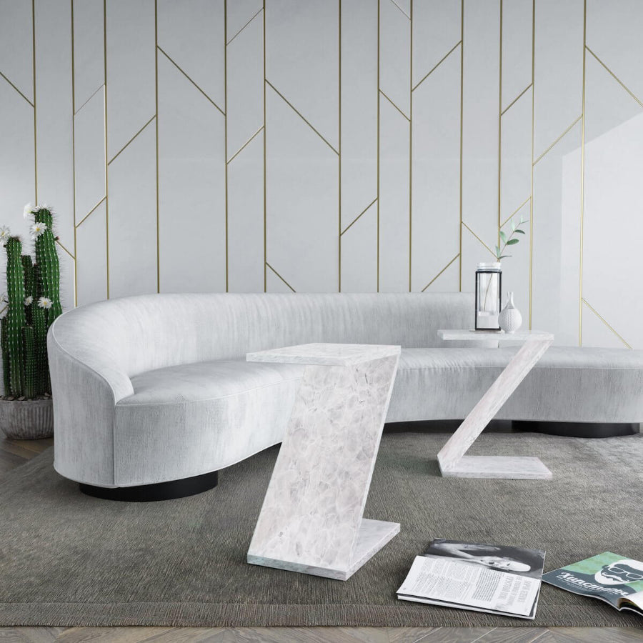 HELSINKI Glass Ceramic Side Table