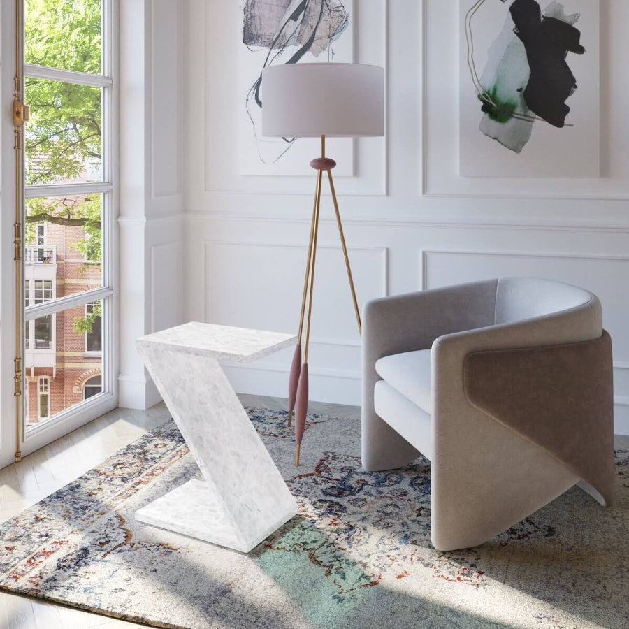 HELSINKI Glass Ceramic Side Table