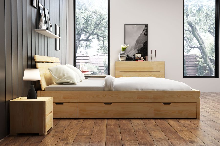 SPARTA Pine Maxi Bed With Drawers