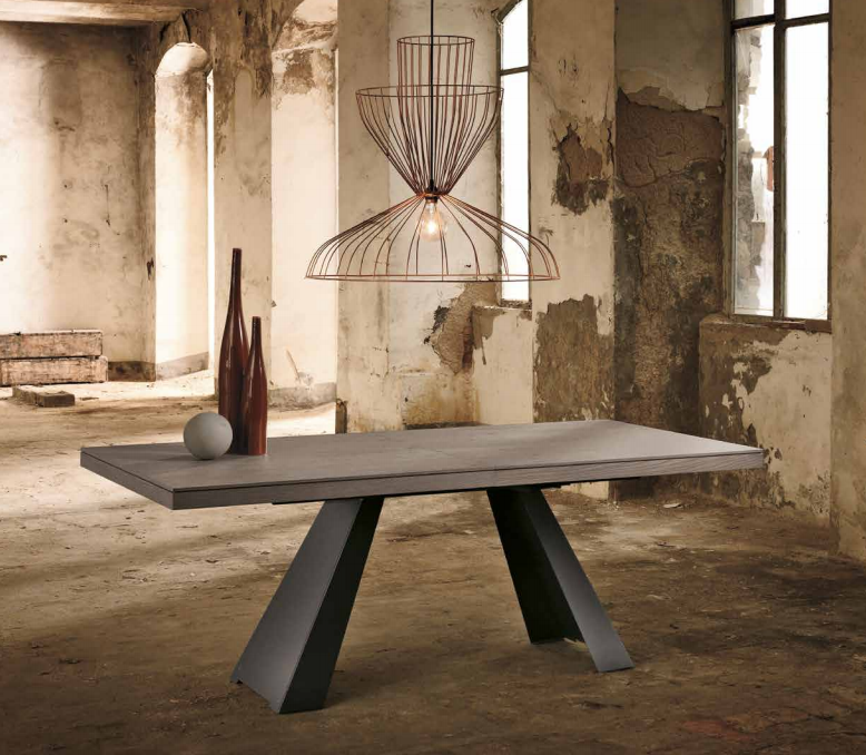 SILVER Central Extending Dining Table