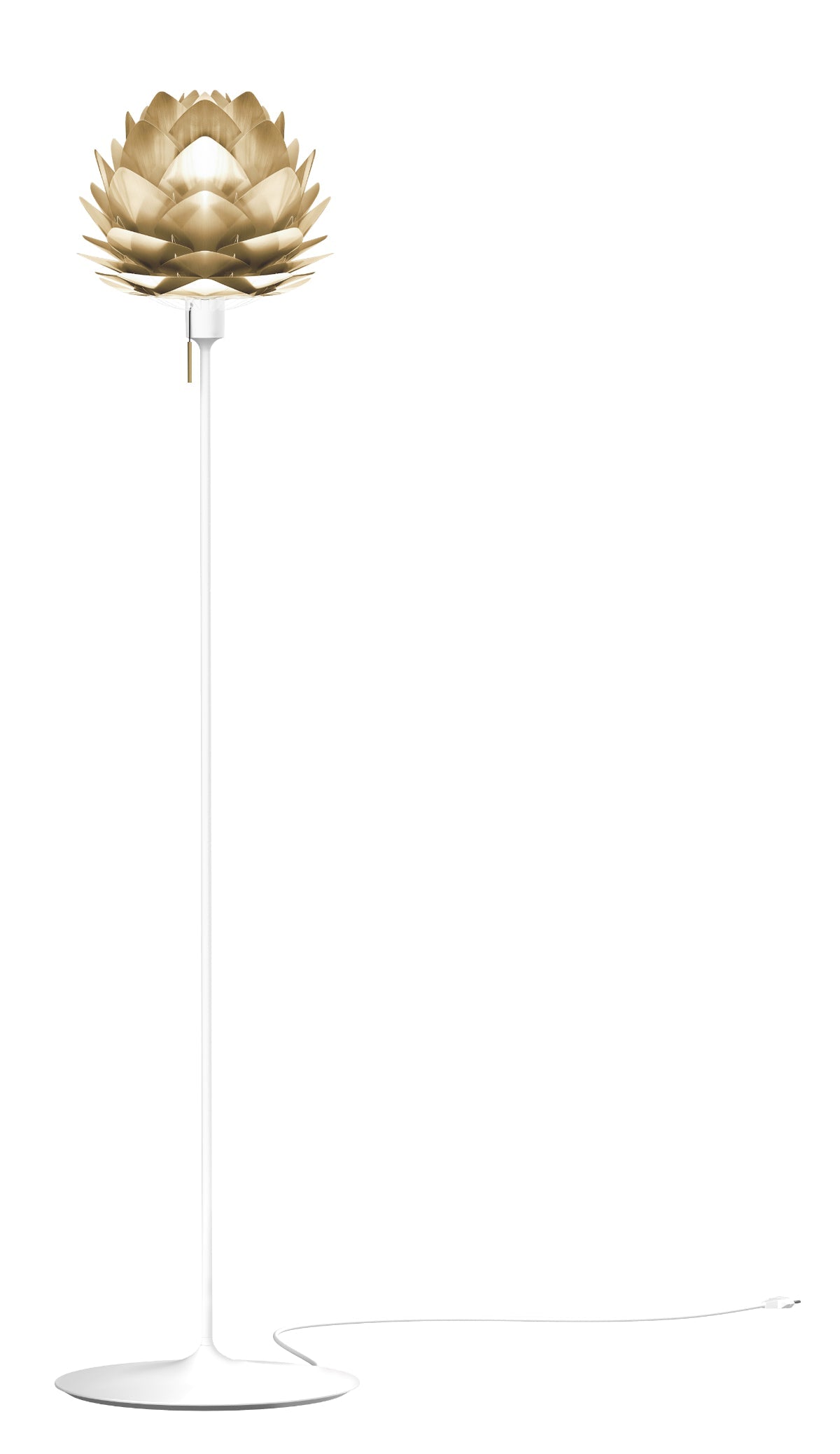 SILVIA Brushed Brass Floor Lamp