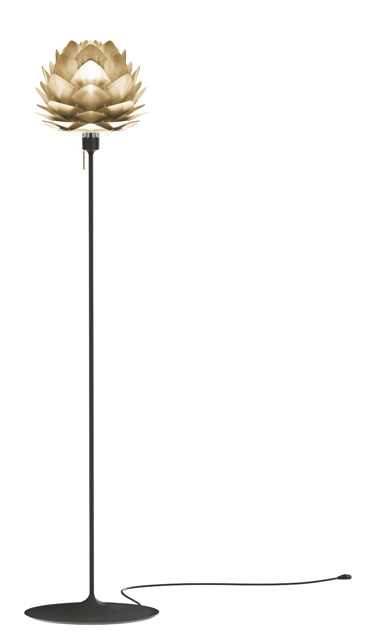 SILVIA Brushed Brass Floor Lamp