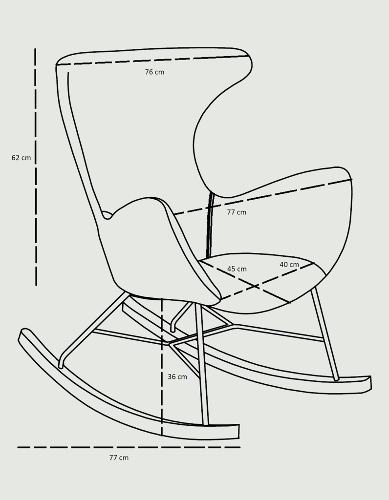 Gaia Grey Rocking Chair