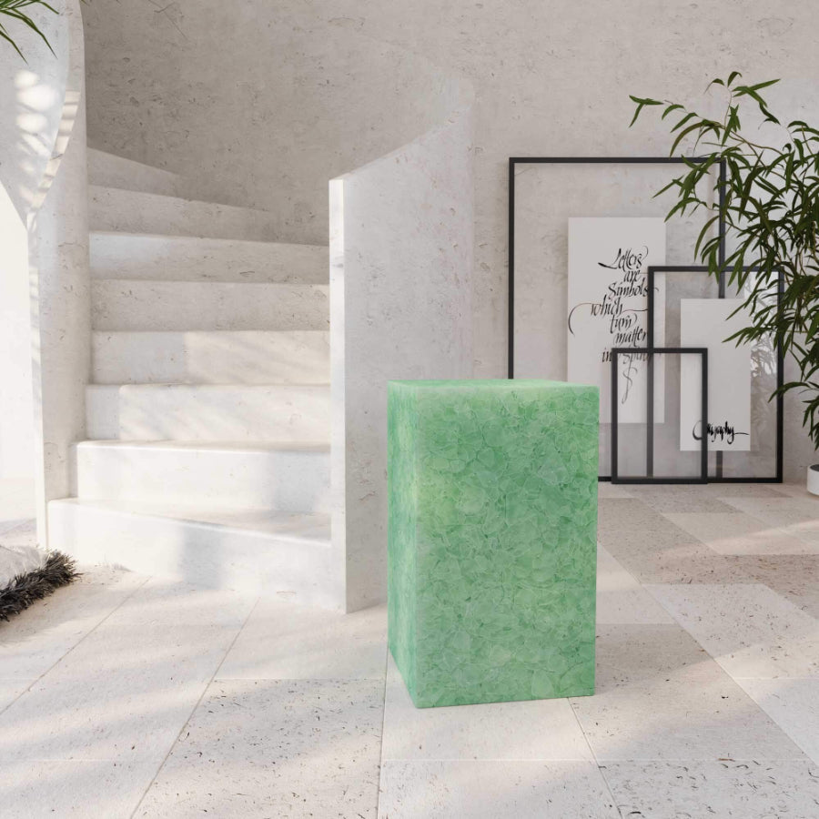 NEW YORK Glass Ceramic Side Table