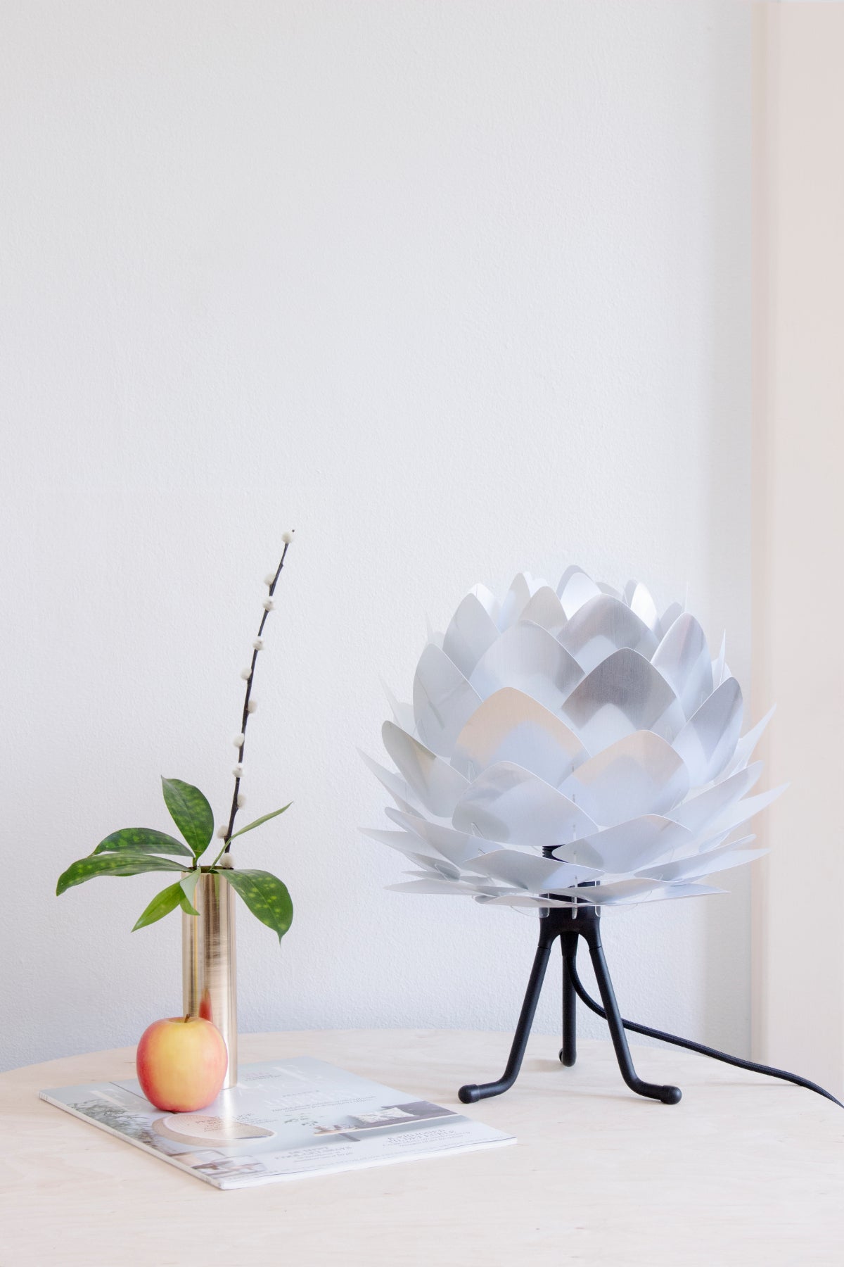 SILVIA Brushed Steel Table Lamp