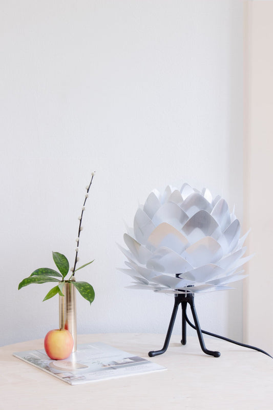 SILVIA Brushed Steel Table Lamp