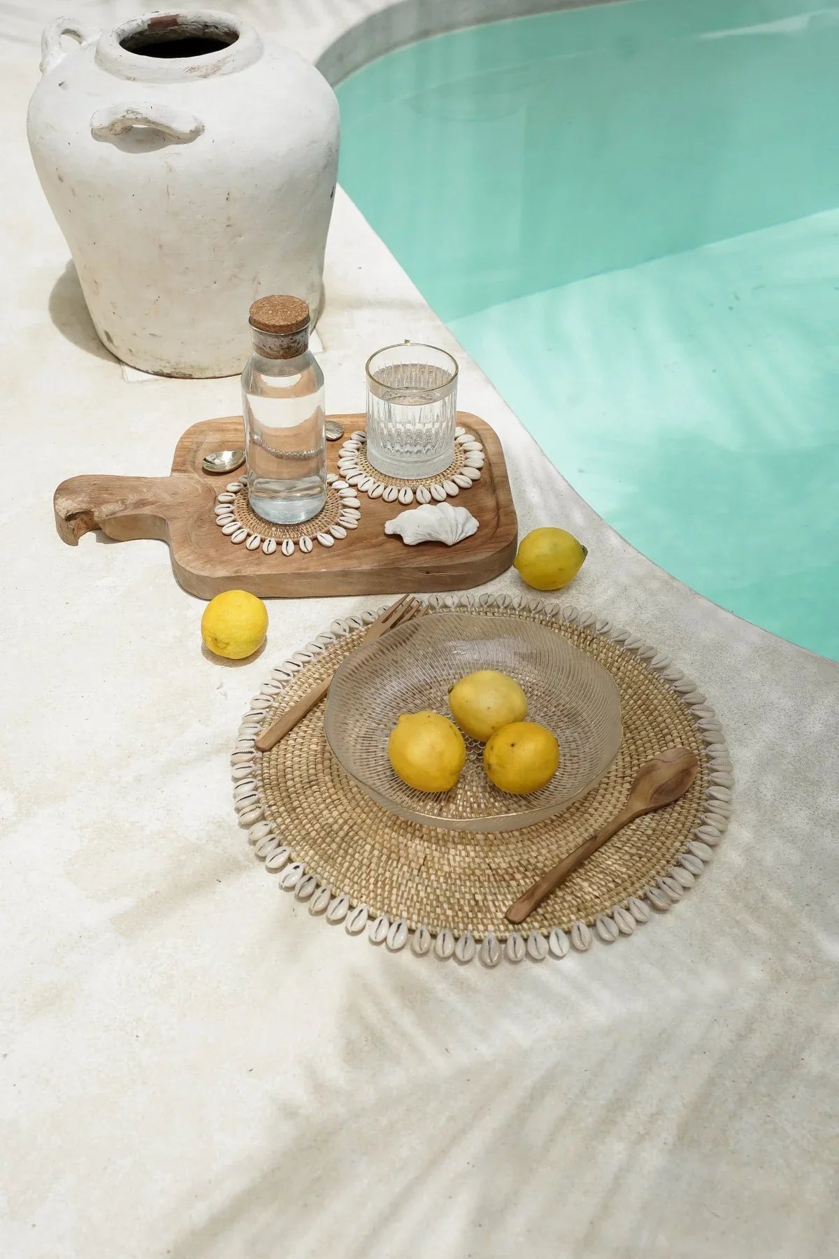 Rattan Shell Placemat Set of 2