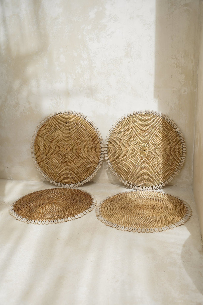 Rattan Shell Placemat Set of 2