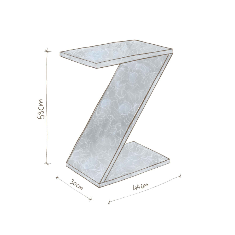 HELSINKI Glass Ceramic Side Table