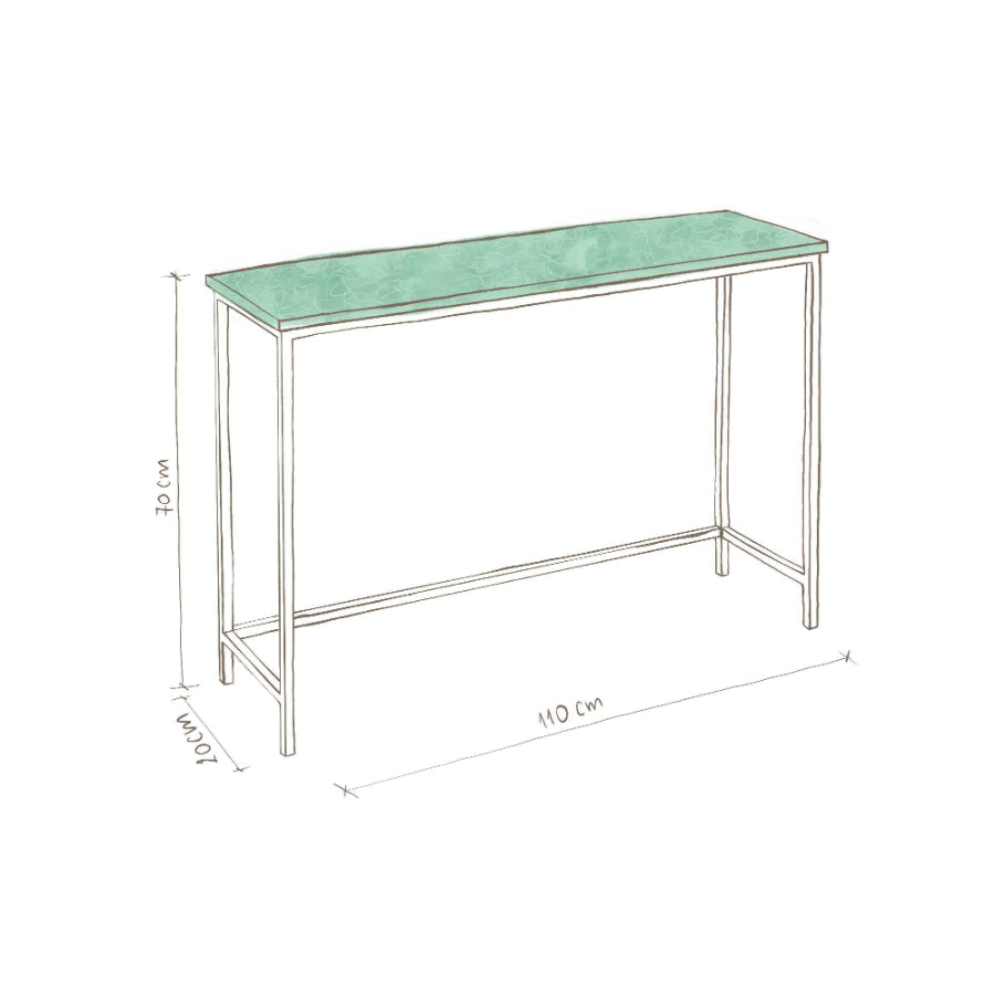 MONTE CARLO Glass Ceramic Console Table